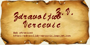 Zdravoljub Verčević vizit kartica